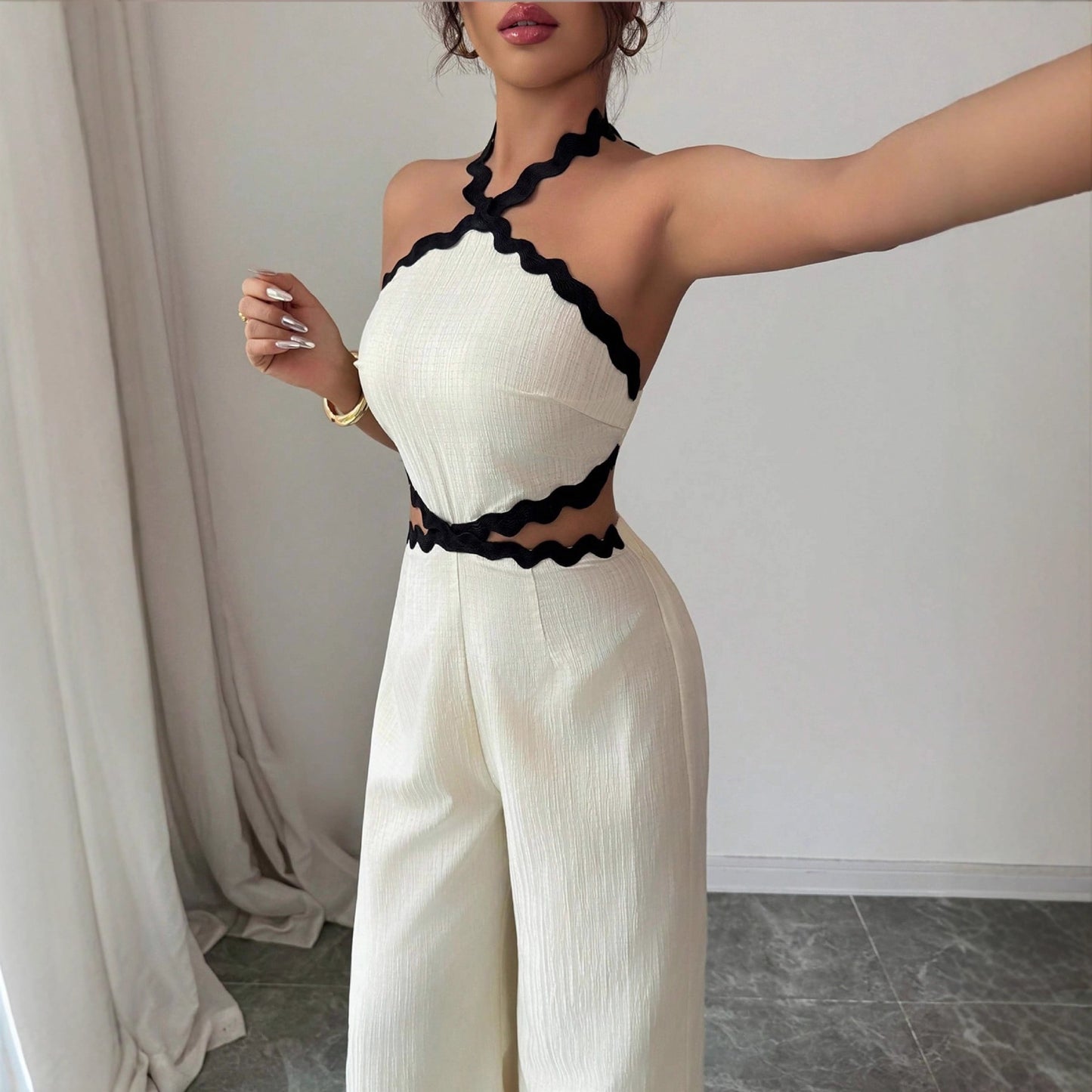 Women’s Lace Halter Jumpsuit