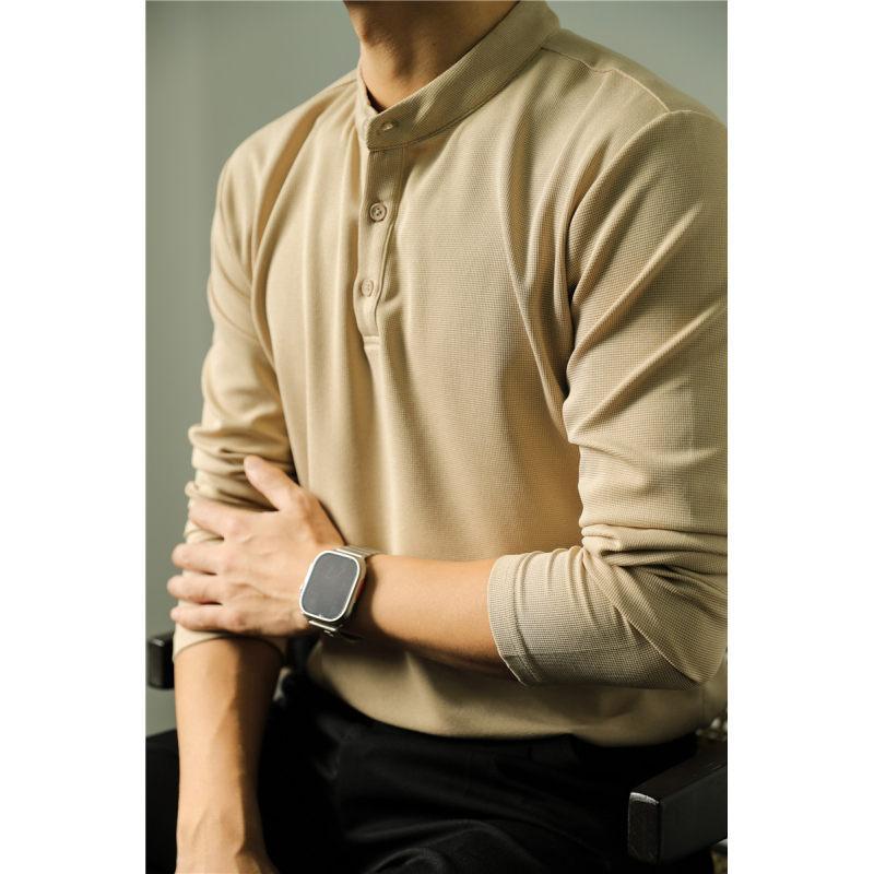 Men’s Casual Long Sleeve Polo Shirt