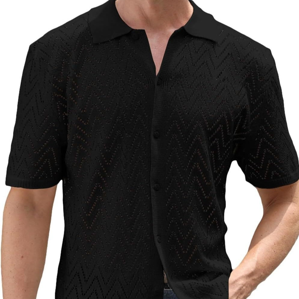 Men’s Hollow Out Casual Shirt