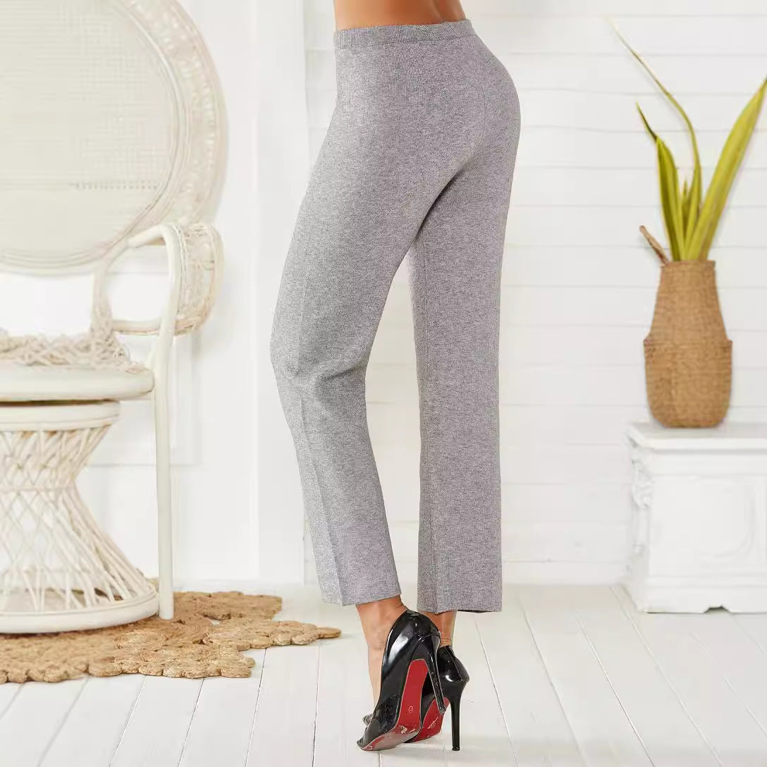 Mid-Waist Slimming Stretch Pants