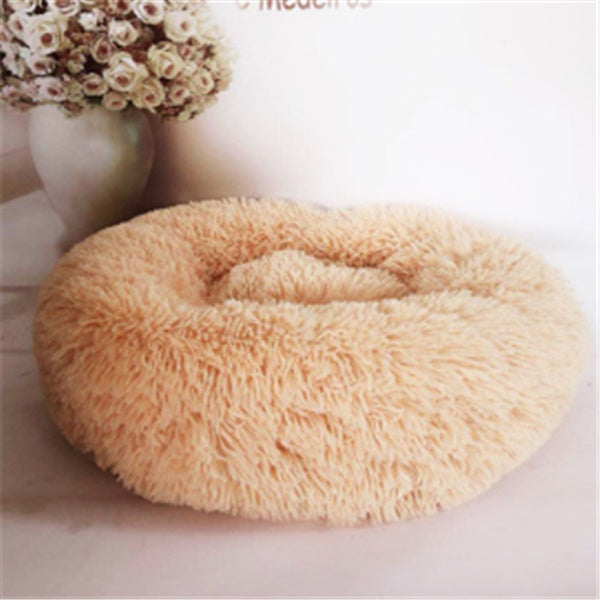 Cozy Round Cat Bed – Fluffy Winter Nest