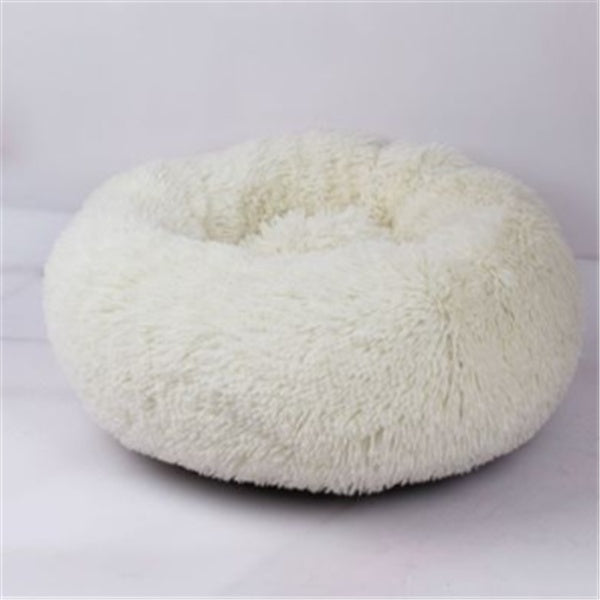 Cozy Round Cat Bed – Fluffy Winter Nest