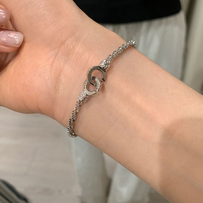 Unique Double Ring Lock Bracelet