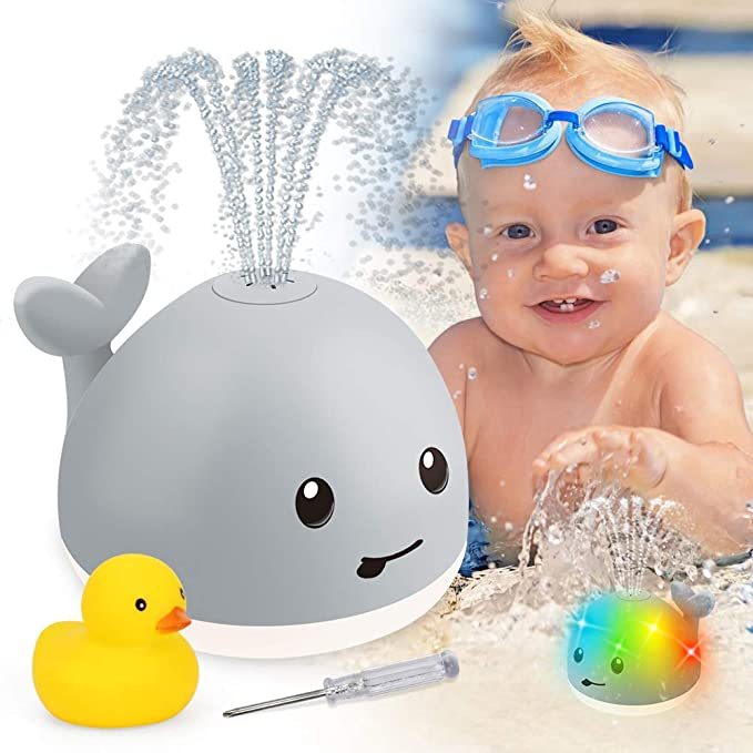 Baby Whale Bath Toy – Water Spray & Light