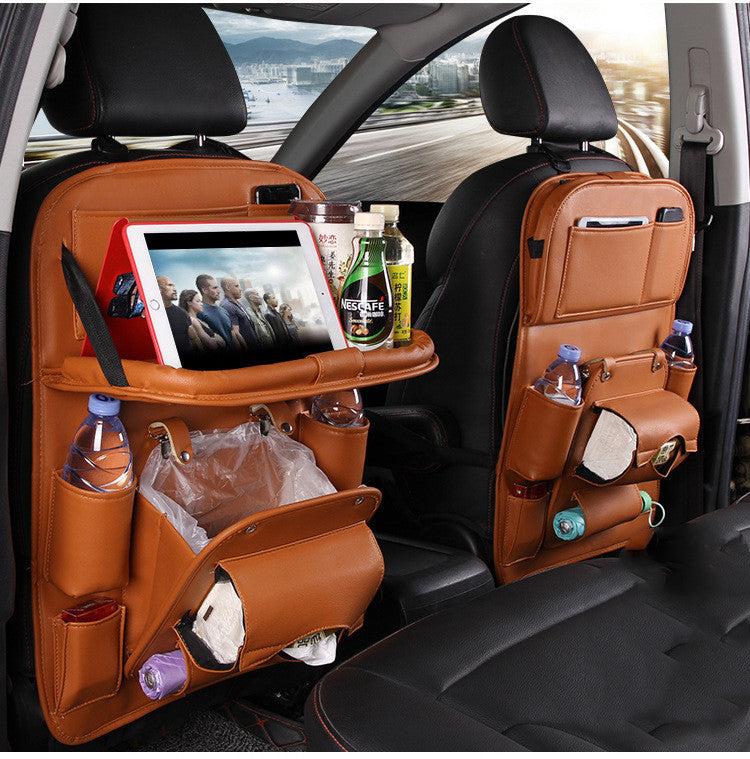 PU Leather Car Seat Organizer