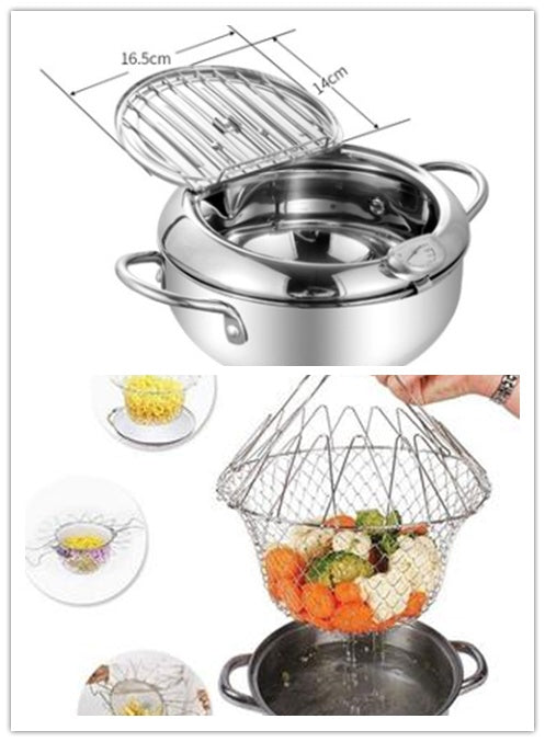 Stainless Steel Folding Fry Basket