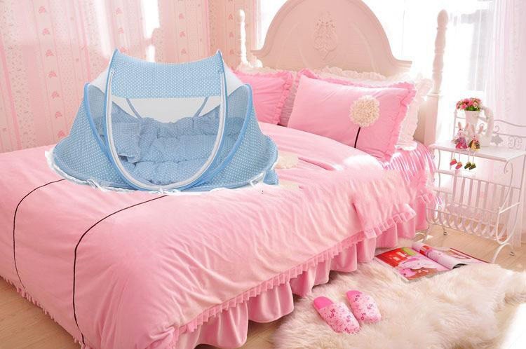 Foldable Baby Bed Net With Pillow Net