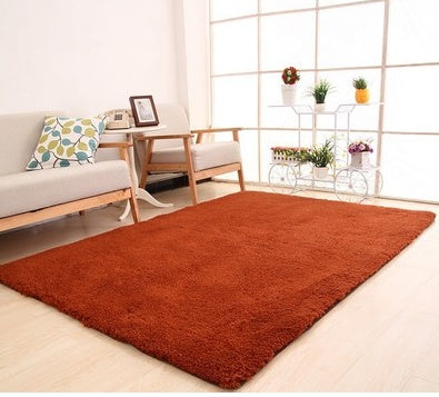 Fluffy Soft White Living Room Rug