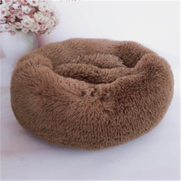 Cozy Round Cat Bed – Fluffy Winter Nest
