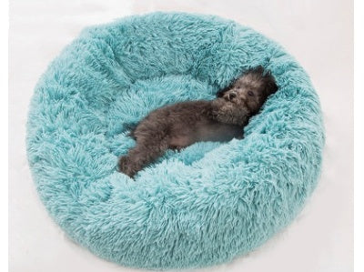 Cozy Round Cat Bed – Fluffy Winter Nest