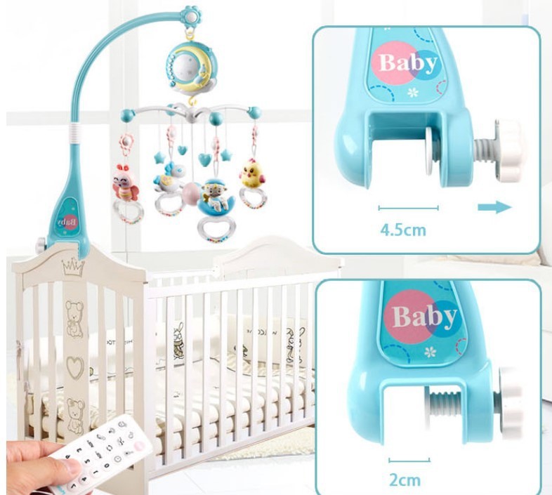 Baby Crib Mobile with Music & Projection