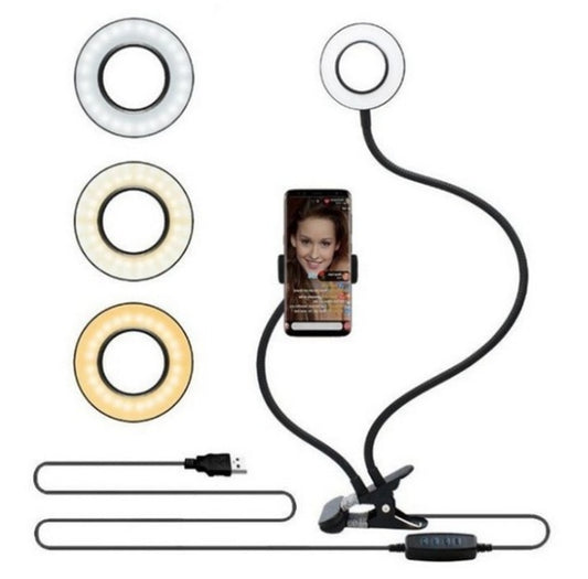 Mini LED Selfie Ring Light for Makeup & Live Streaming