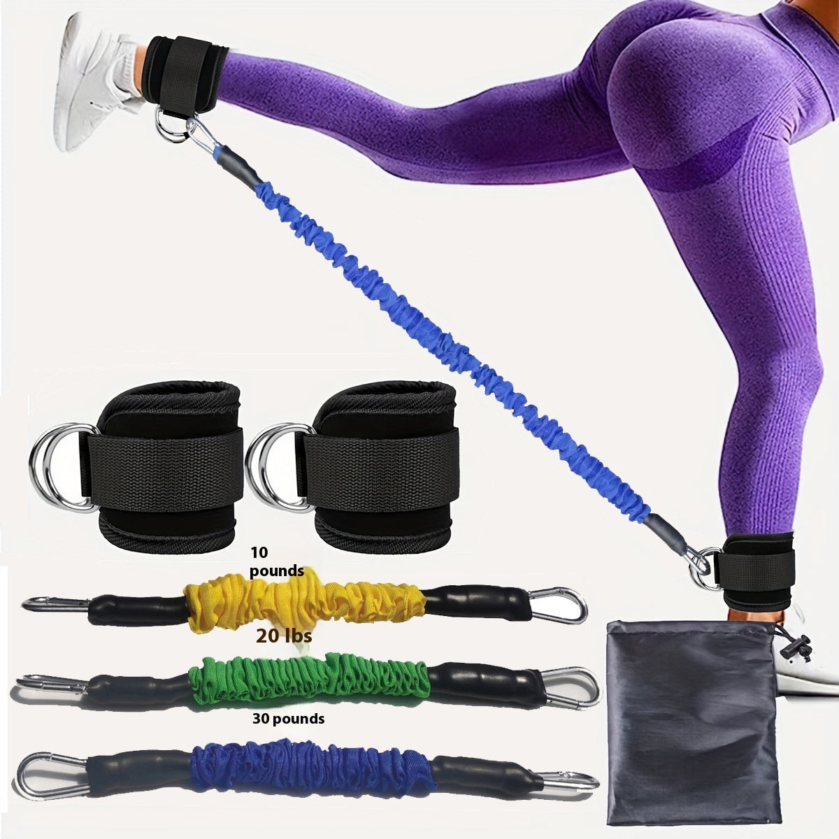 Ankle Resistance Bands for Leg & Glute Training