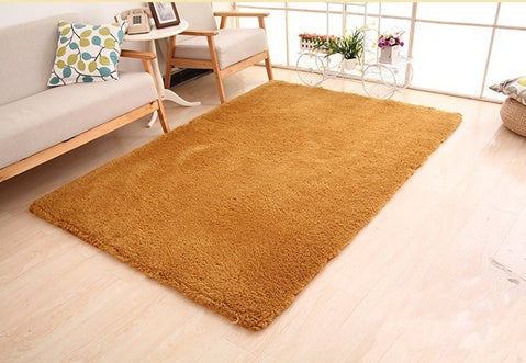 Fluffy Soft White Living Room Rug