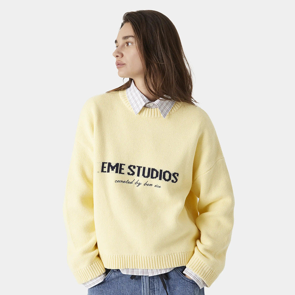 Women’s Loose Embroidered Knit Sweater