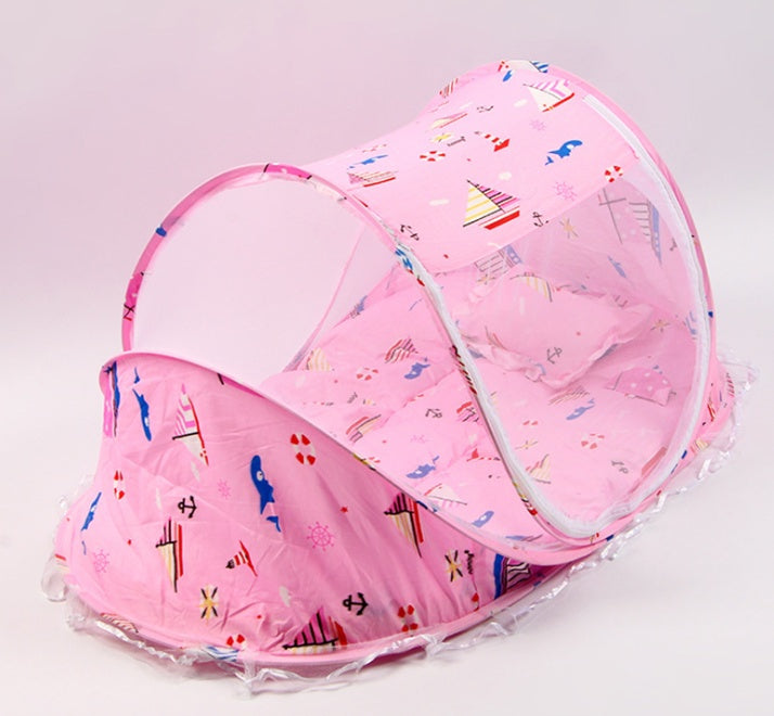 Foldable Baby Bed Net With Pillow Net