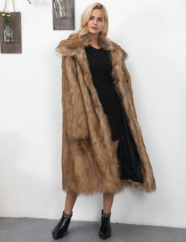 Long Women's Fur Coat