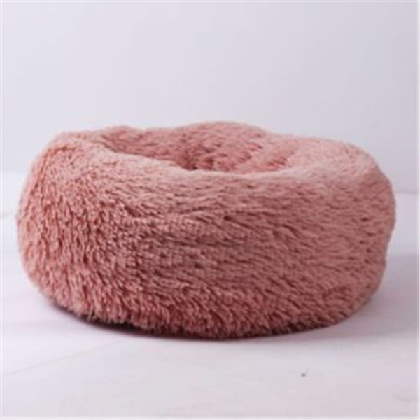Cozy Round Cat Bed – Fluffy Winter Nest