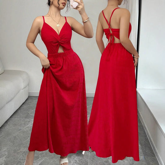 Beach Seaside Vacation Red Dress