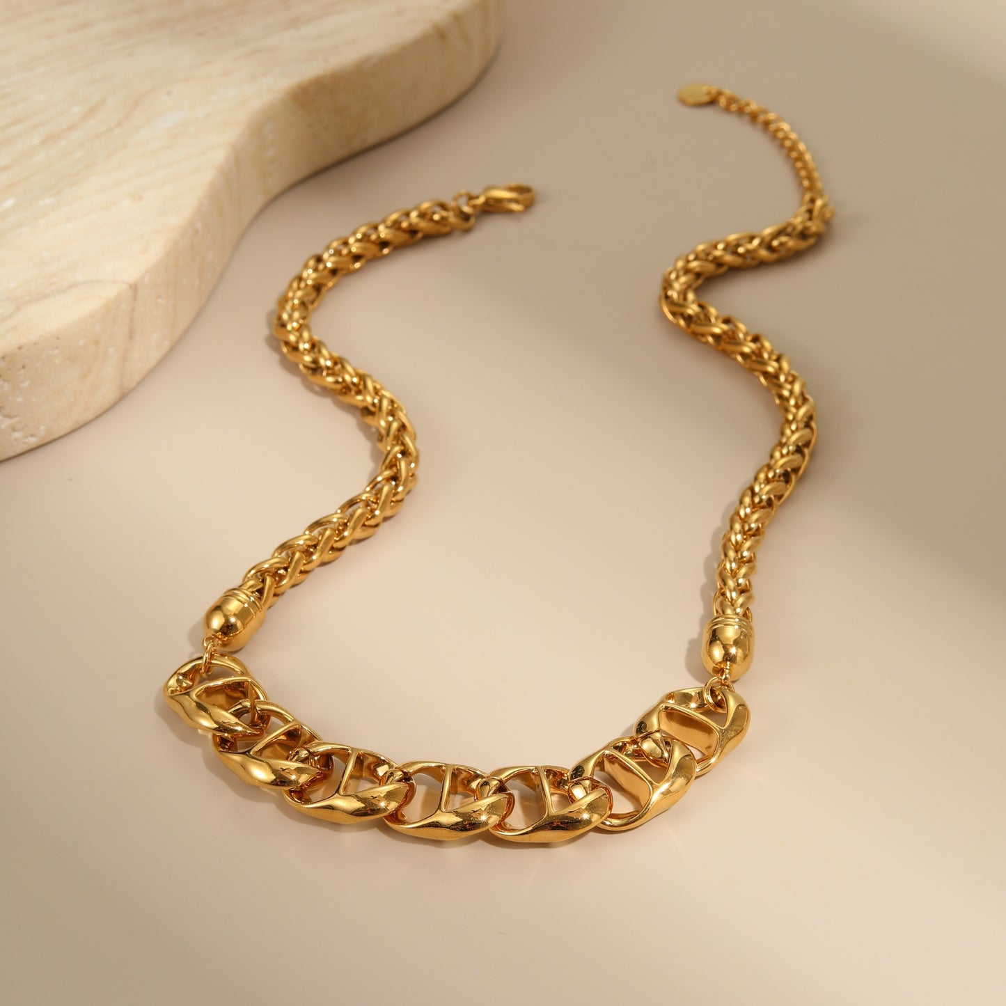 Gold Plated Stainless Steel Necklace