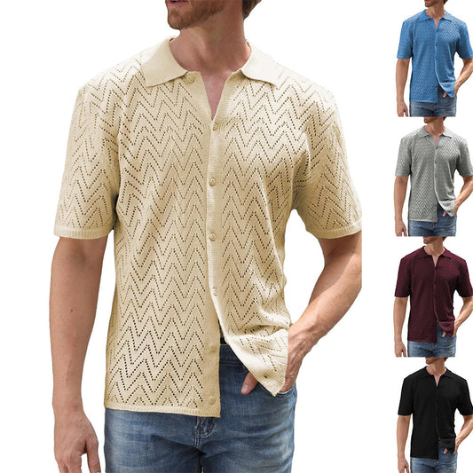Men’s Hollow Out Casual Shirt