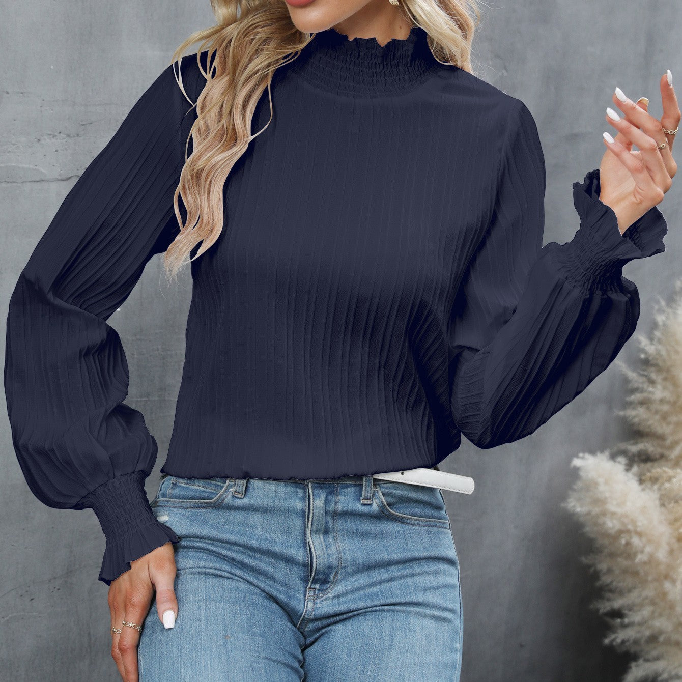 Casual Solid Sleeve Loose Top For Women