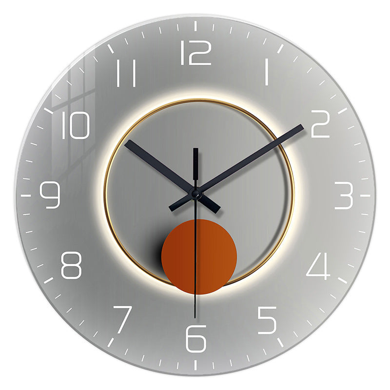 Silent Wall Clock – Modern Tempered Glass Decorative Clock