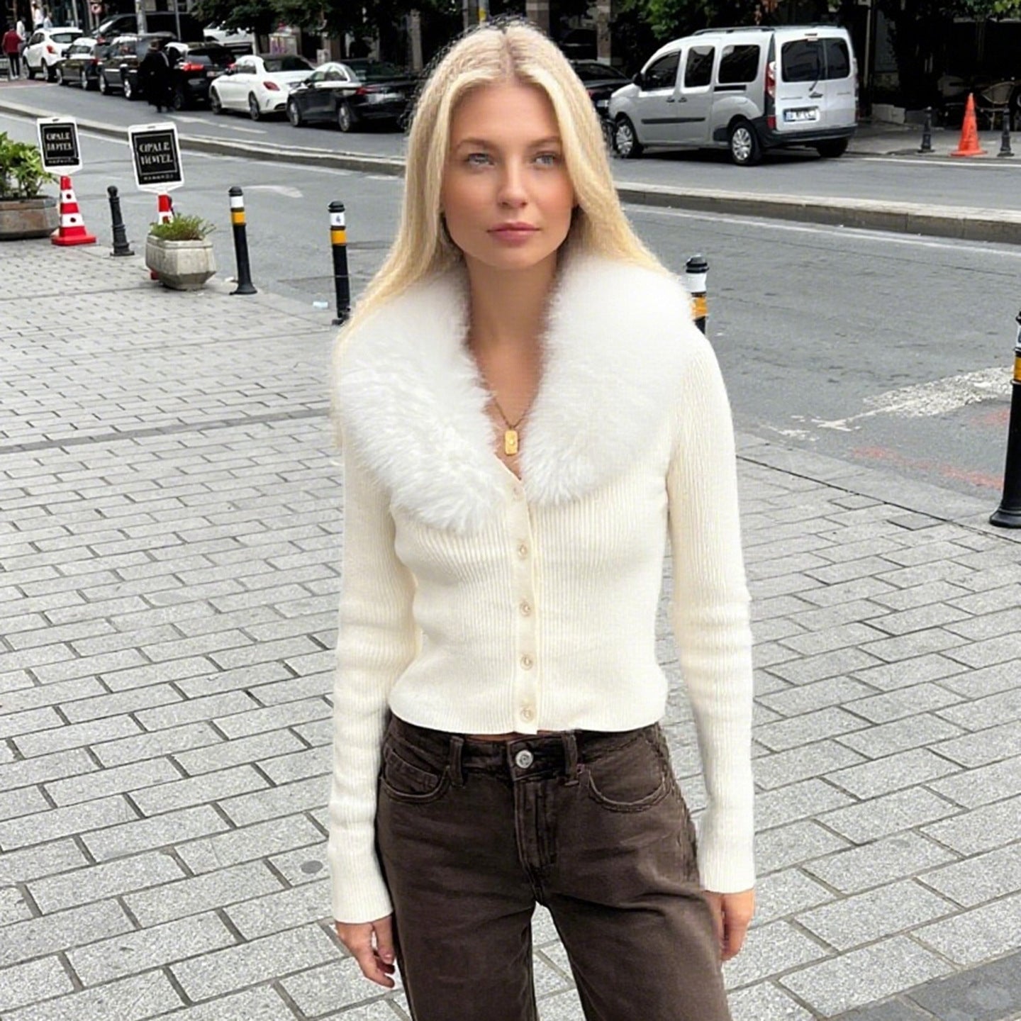 Slim Fit Long Sleeve Sweater Coat