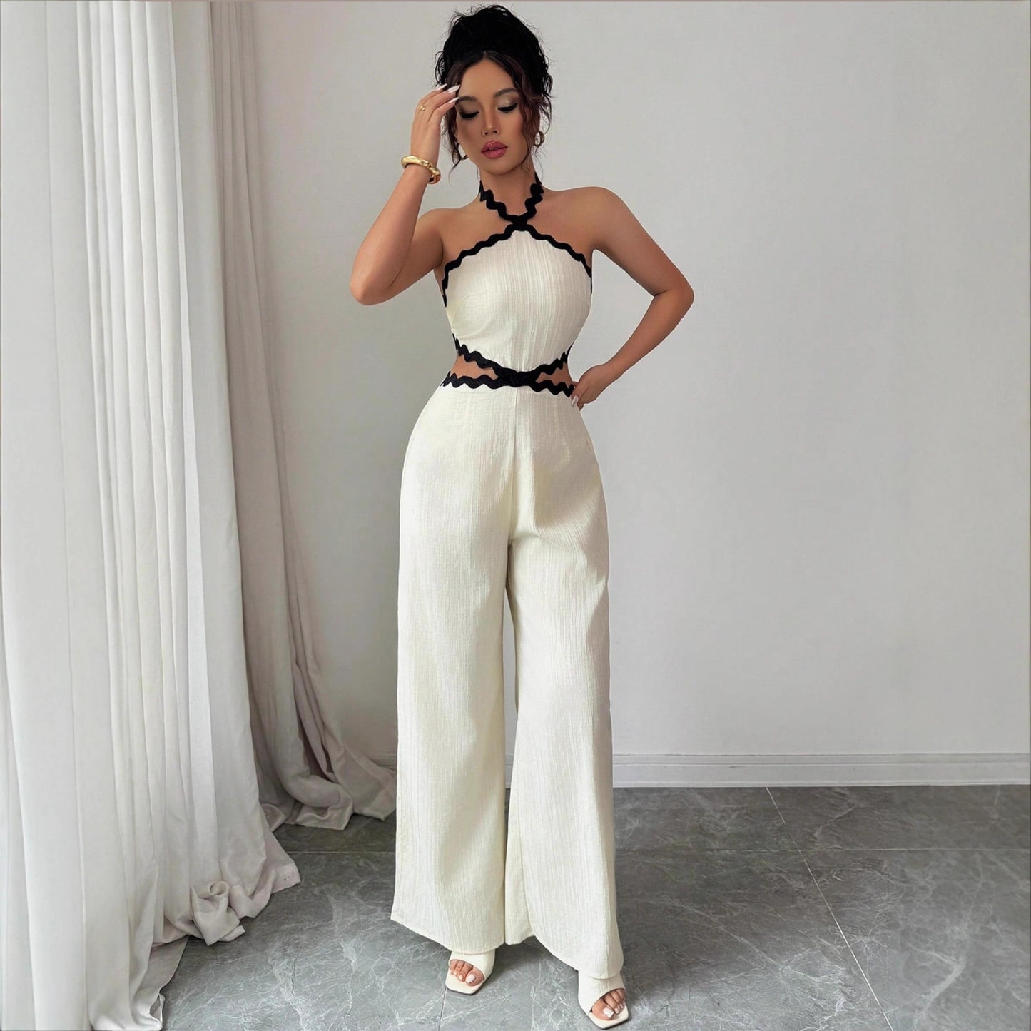 Women’s Lace Halter Jumpsuit