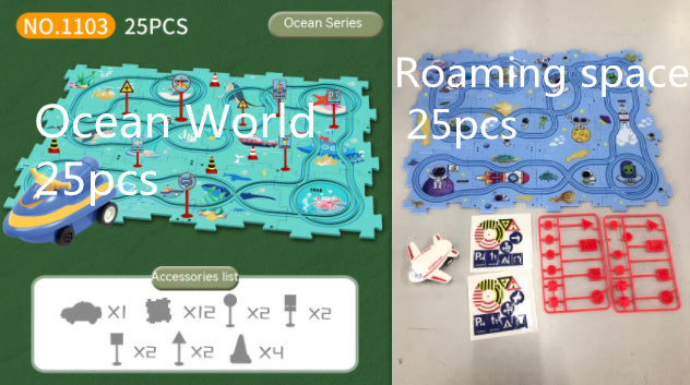 Kids Electric Railroad Puzzle Toy