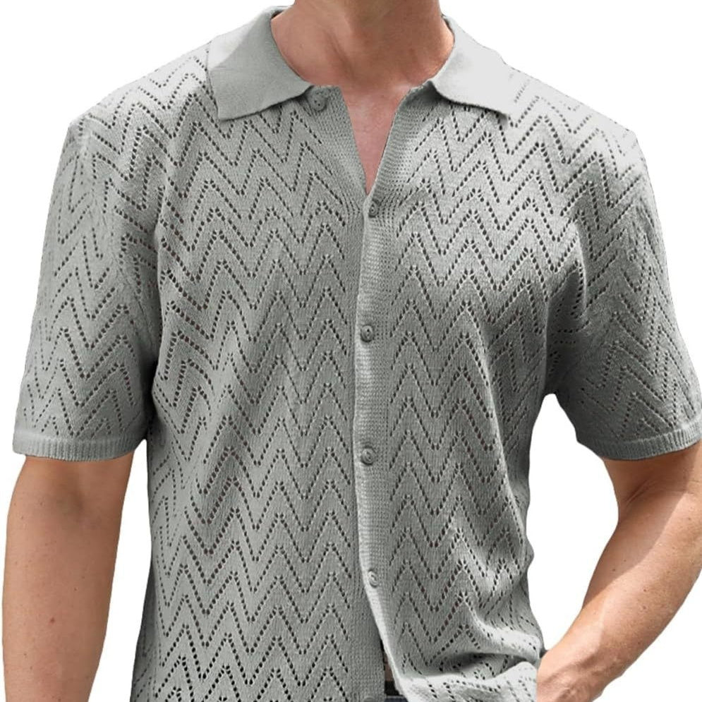 Men’s Hollow Out Casual Shirt