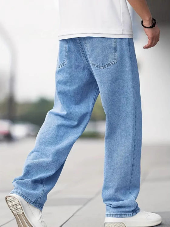 Men's Loose Straight Denim Jeans