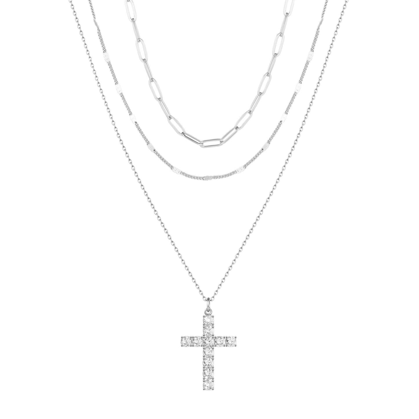 Fashion New Multi-layer Cross Pendant Necklace
