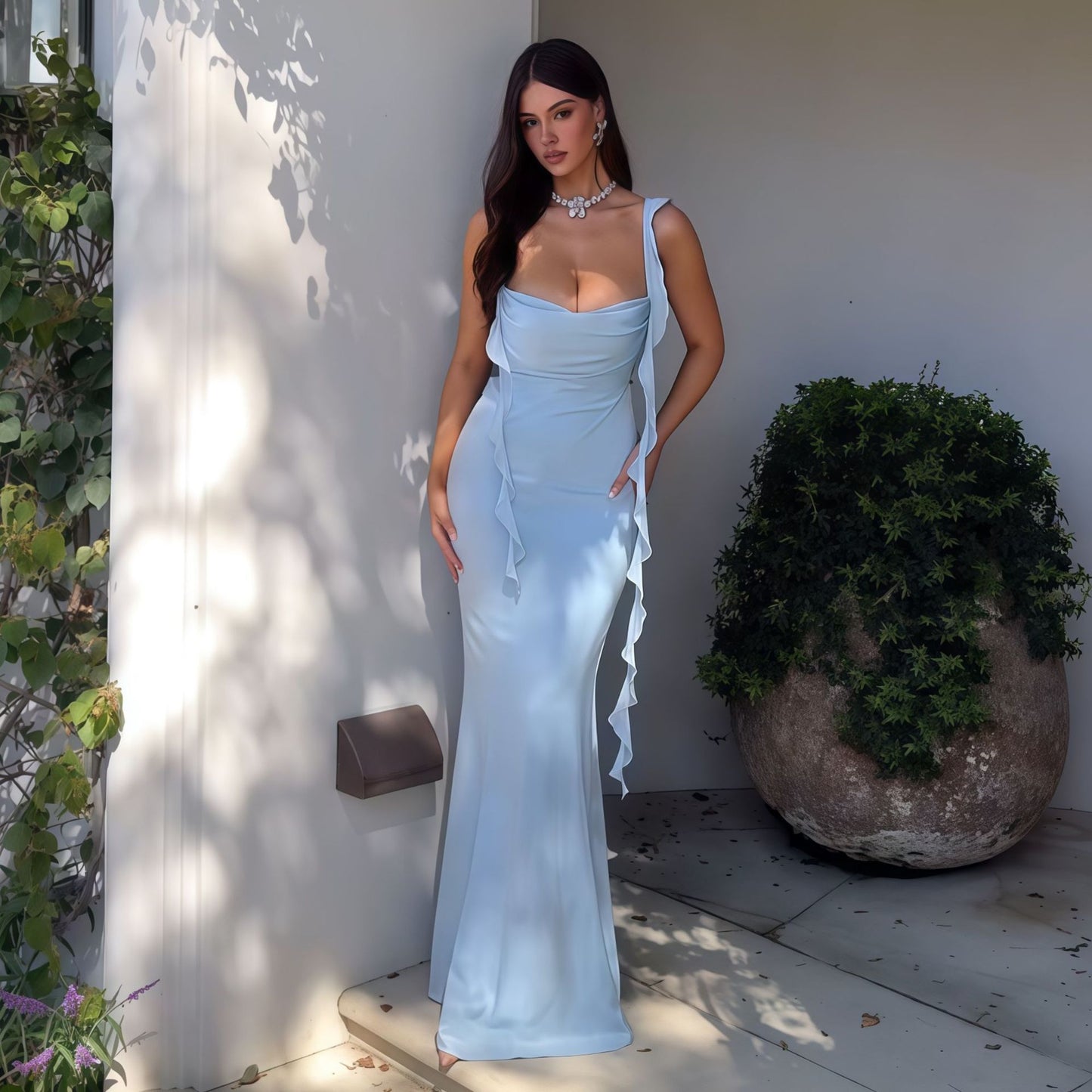 Ruffle Summer Tube Dress