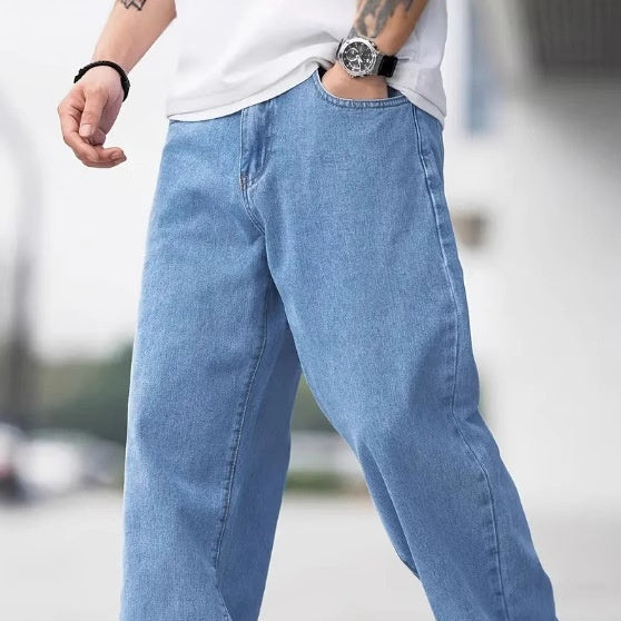 Men's Loose Straight Denim Jeans