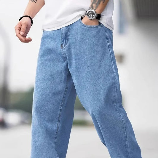 Men's Loose Straight Denim Jeans