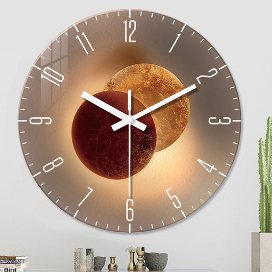 Silent Wall Clock – Modern Tempered Glass Decorative Clock