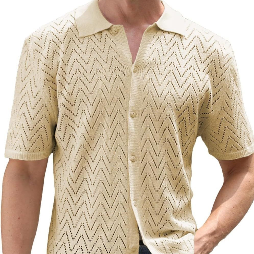 Men’s Hollow Out Casual Shirt