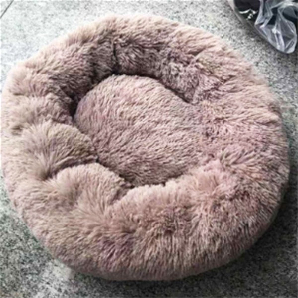 Cozy Round Cat Bed – Fluffy Winter Nest