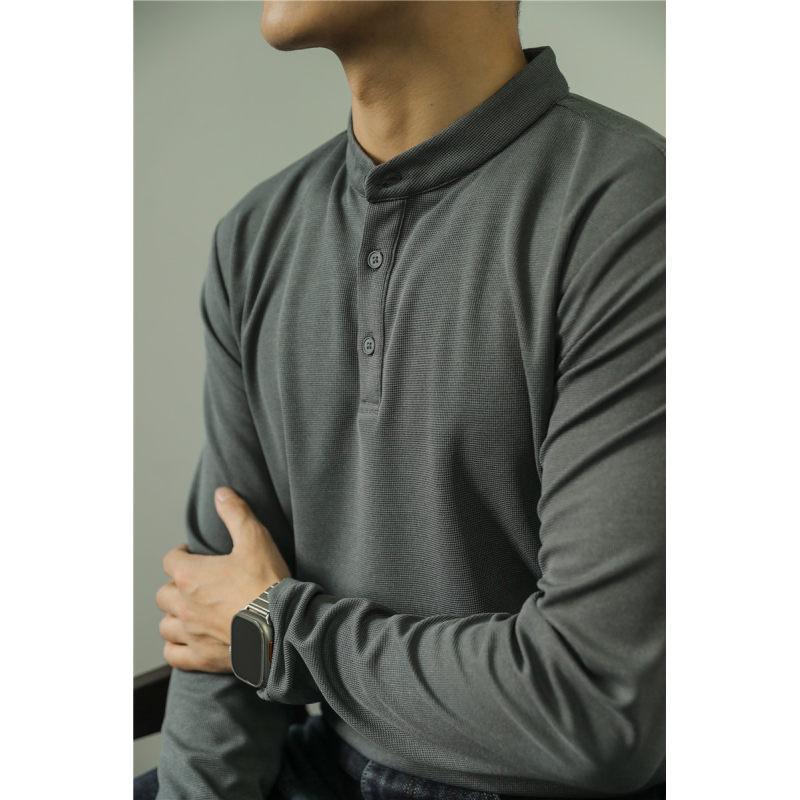 Men’s Casual Long Sleeve Polo Shirt