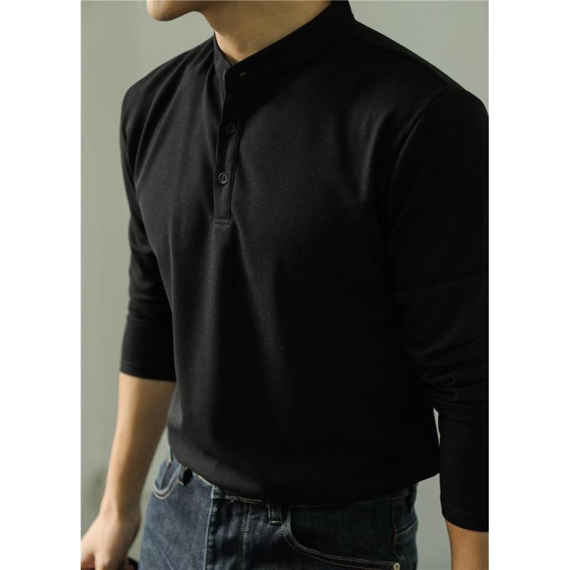 Men’s Casual Long Sleeve Polo Shirt