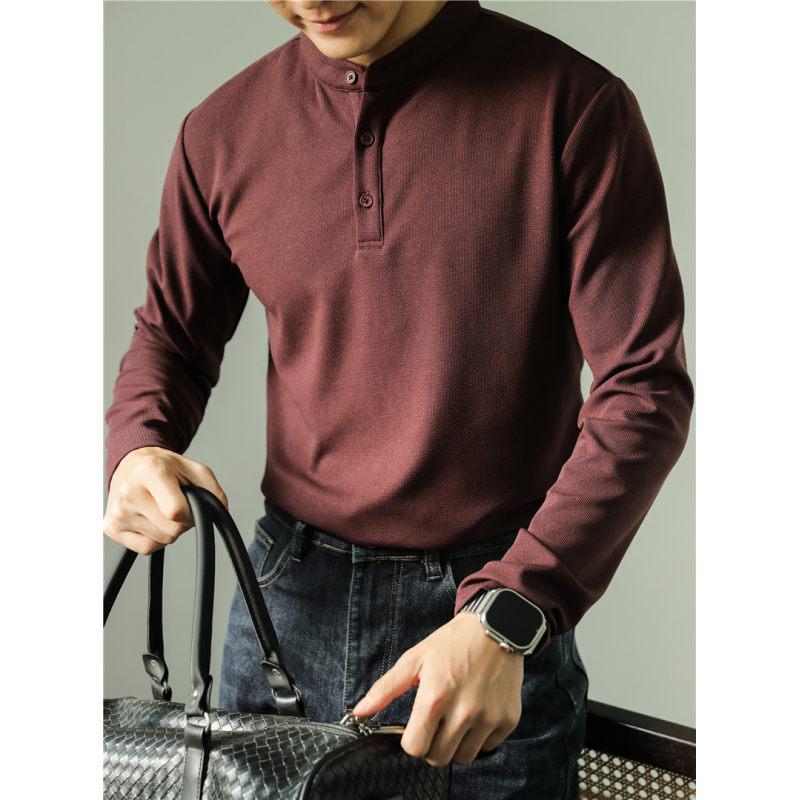 Men’s Casual Long Sleeve Polo Shirt