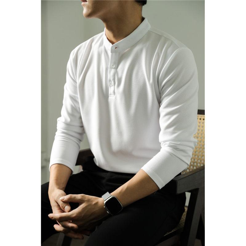 Men’s Casual Long Sleeve Polo Shirt