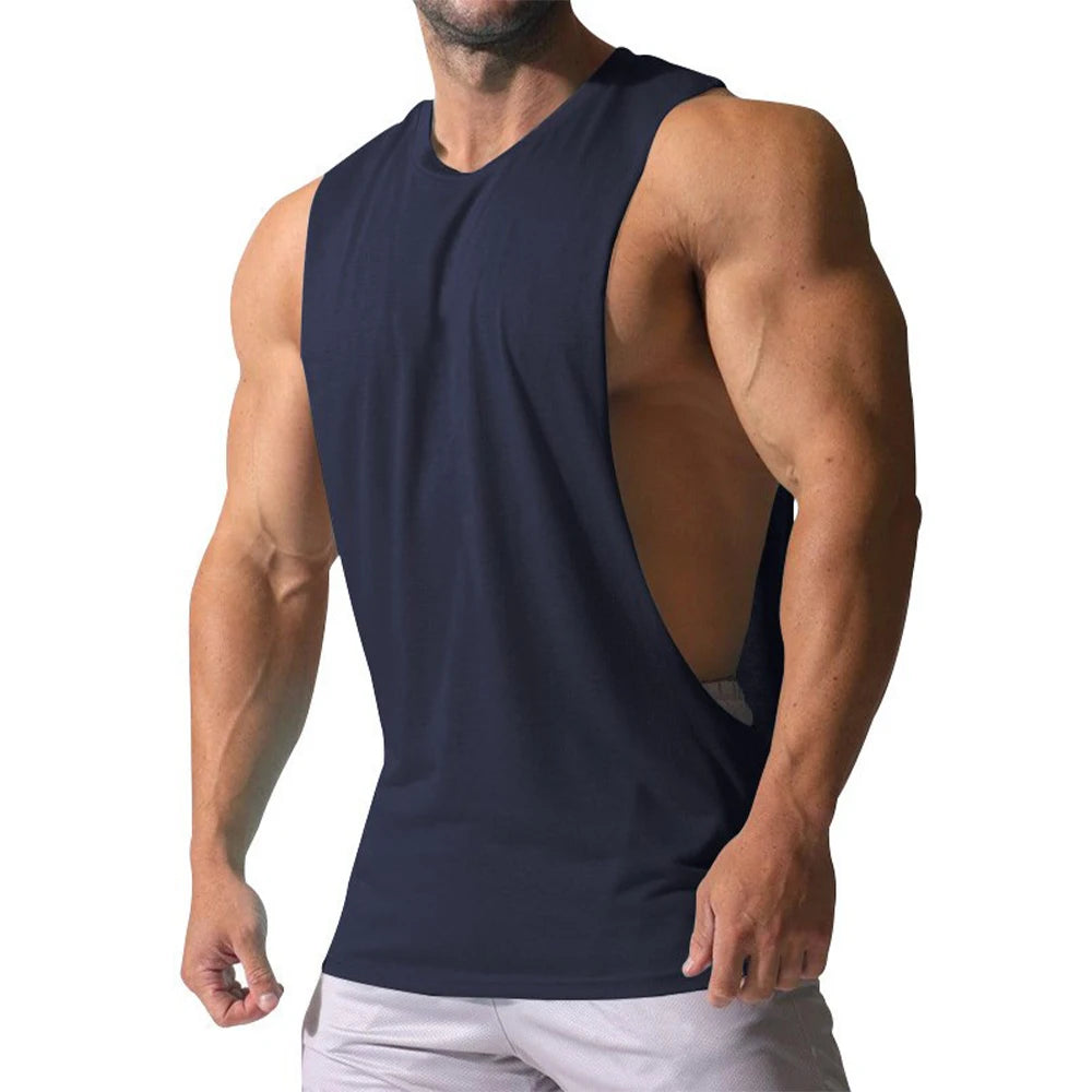Men's Vest Gym Tank Top Fitness Training Sleeveless Shirt
