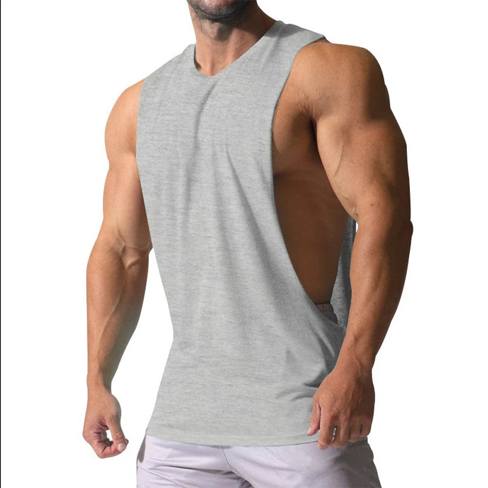 Men's Vest Gym Tank Top Fitness Training Sleeveless Shirt