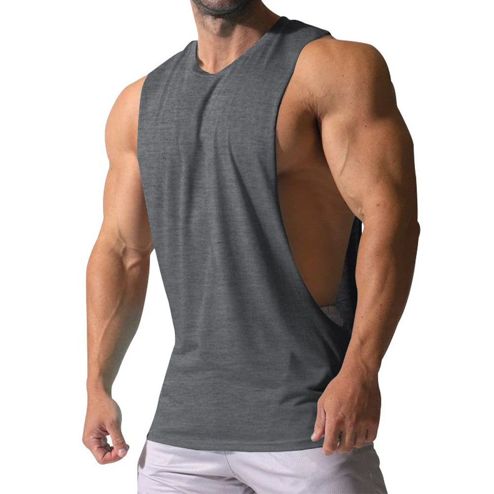 Men's Vest Gym Tank Top Fitness Training Sleeveless Shirt