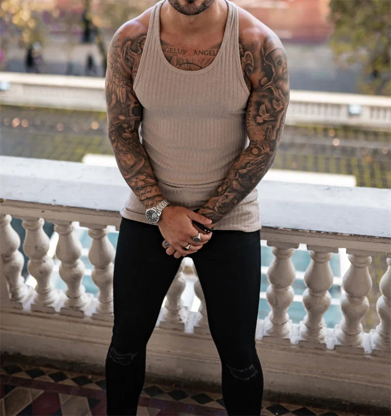 Tank Top Men Fitness Sleeveless Shirt