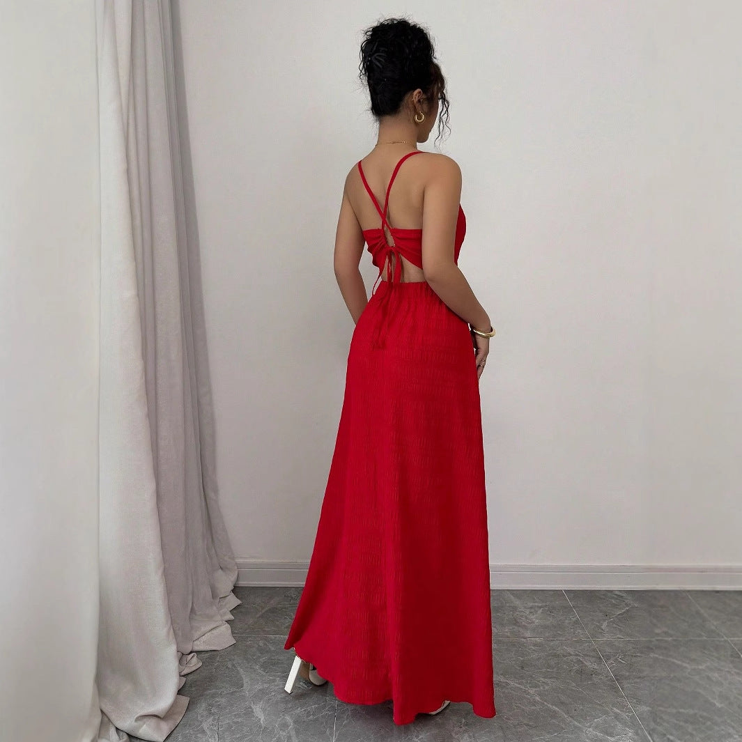 Beach Seaside Vacation Red Dress