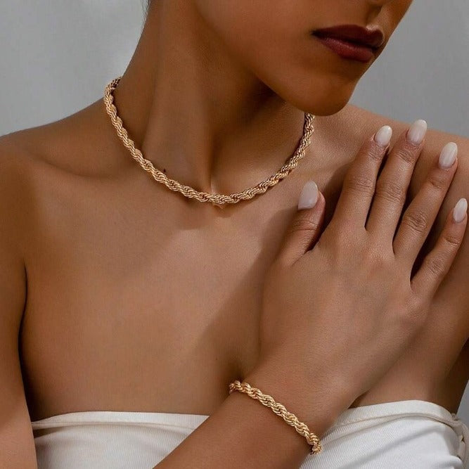 GoldenEase Jewelry Set