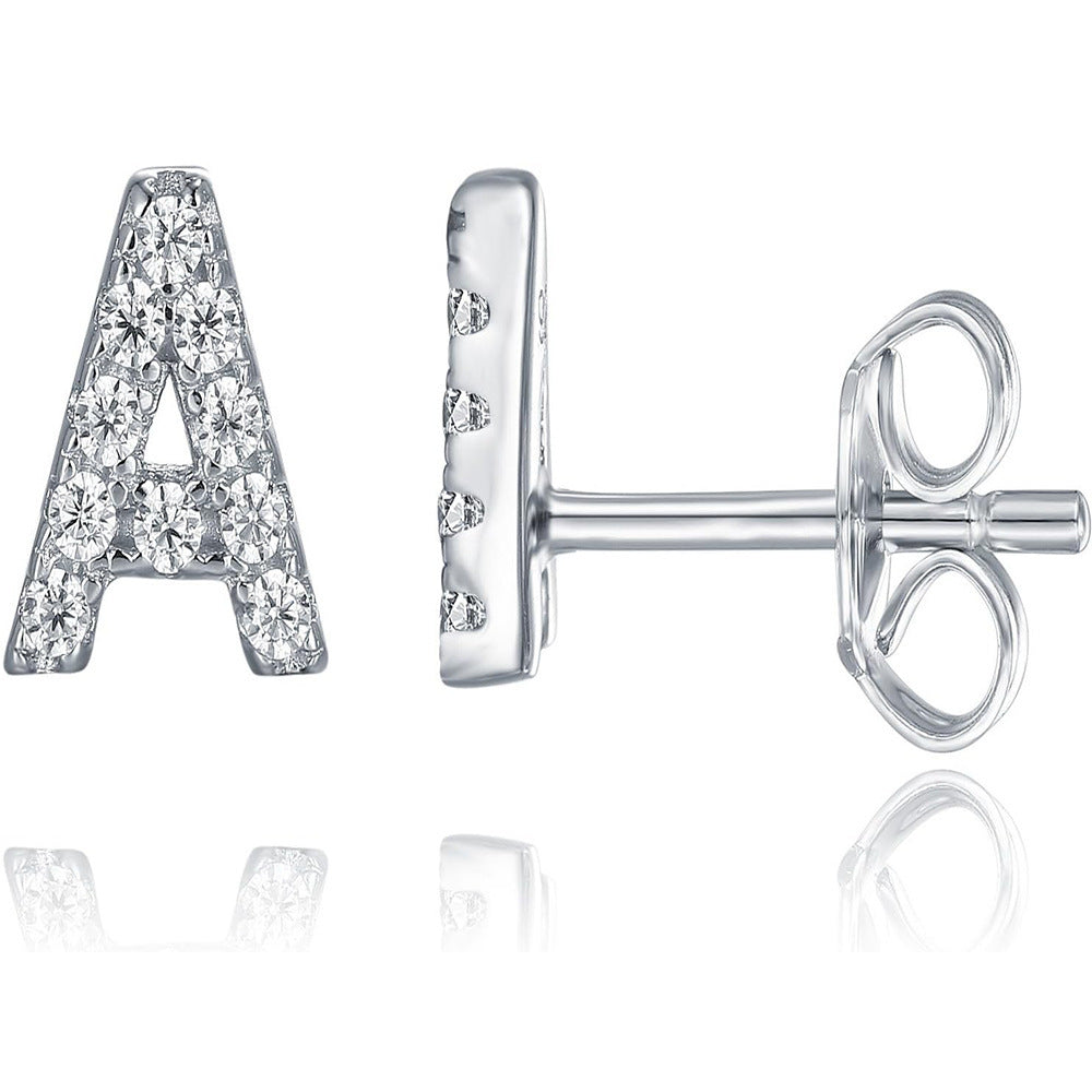 Gold Plated Alphabet Letter Earrings